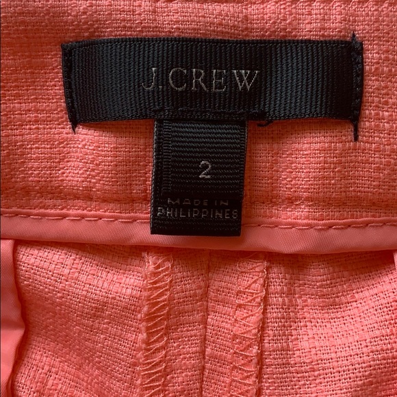 J. Crew bright pink/salmon peplum shorts - Picture 4 of 4